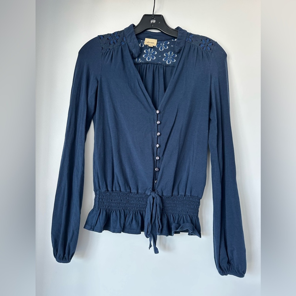 Navy Ella Moss top